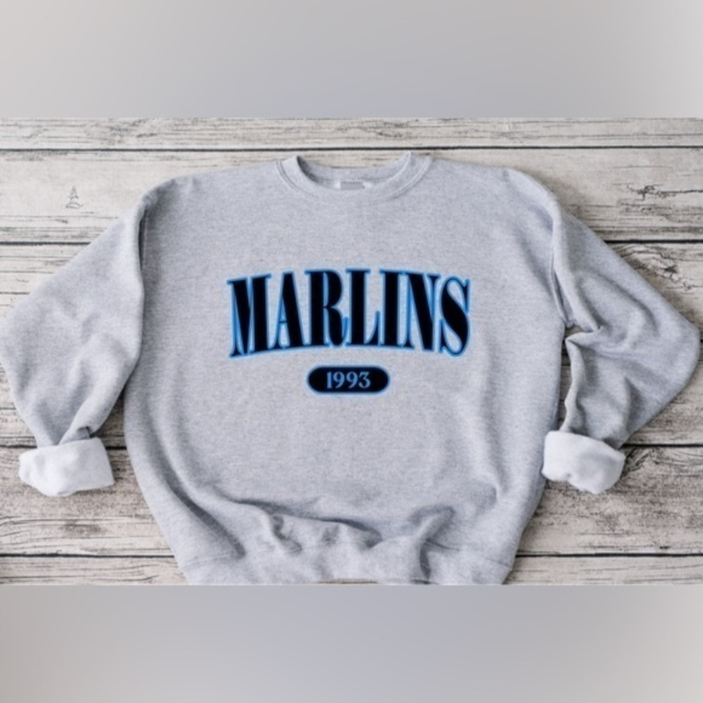 Marlins Offset Crewneck